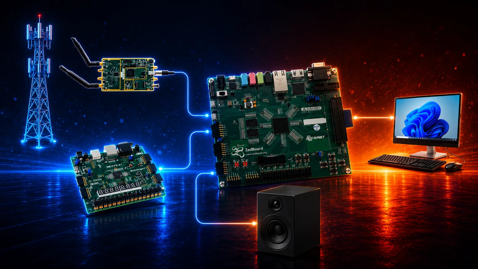 From Audio Processing to Wireless Communication: An FPGA Approach